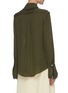 Back View - Click To Enlarge - JW ANDERSON - Oversize layered collar pearl button silk blouse