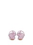 Back View - Click To Enlarge - RENÉ CAOVILLA - 'Cupido' strass border satin T-strap sandals