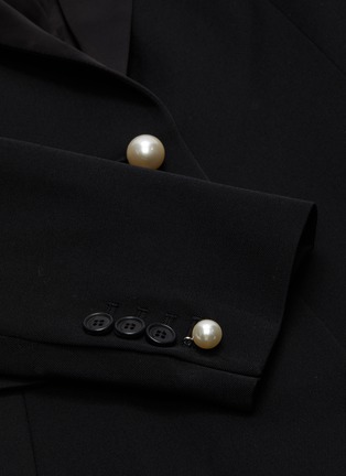  - JW ANDERSON - Peplum pearl button tuxedo jacket