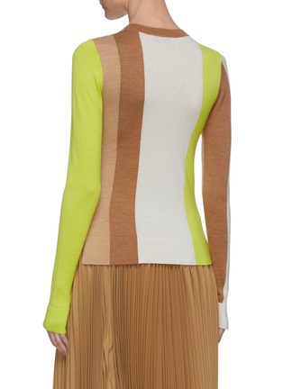 Back View - Click To Enlarge - JW ANDERSON - Colourblock crewneck knit top