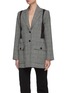 Detail View - Click To Enlarge - JW ANDERSON - Belted back panel check blazer