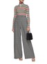 Figure View - Click To Enlarge - JW ANDERSON - Checked wide leg tailored pants