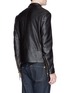 Back View - Click To Enlarge - MAISON MARGIELA - Zip front leather biker jacket