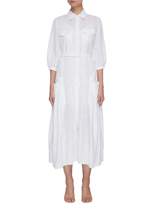 Main View - Click To Enlarge - GABRIELA HEARST - 'Woodward' belted shirtdress