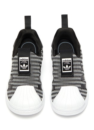 Figure View - Click To Enlarge - ADIDAS - Superstar 360' mesh slip on toddler sneakers
