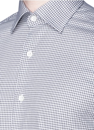 Detail View - Click To Enlarge - CANALI - Houndstooth cotton shirt