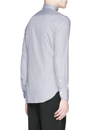 Back View - Click To Enlarge - CANALI - Houndstooth cotton shirt