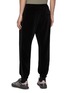 Back View - Click To Enlarge - SONG FOR THE MUTE - Elastic drawstring waist velvet track pants