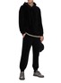Figure View - Click To Enlarge - SONG FOR THE MUTE - Elastic drawstring waist velvet track pants