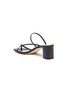  - AEYDE - 'Larissa' asymmetric toe ring block heel leather sandals