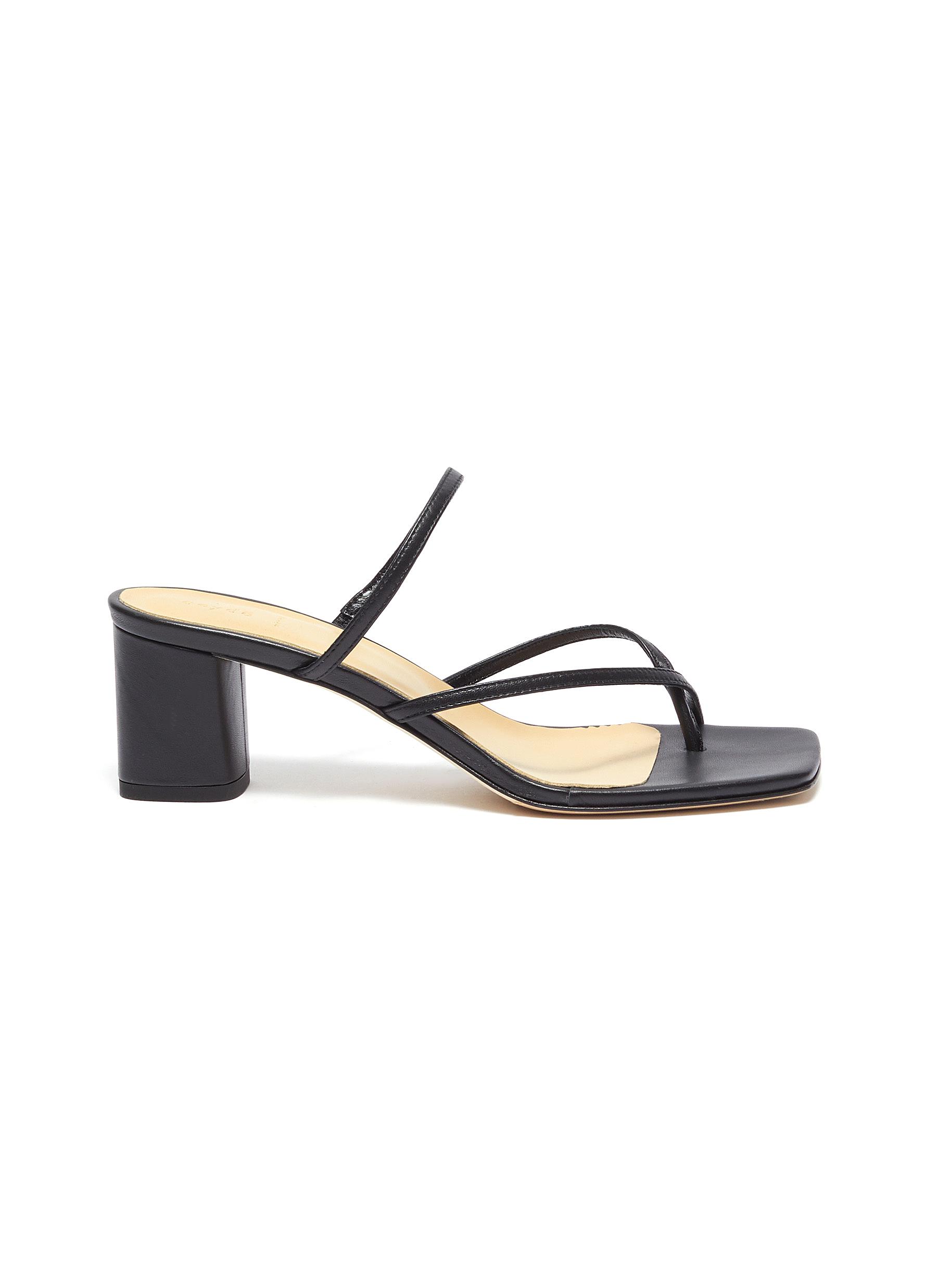 toe ring block heel sandal