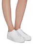 Figure View - Click To Enlarge - COMMON PROJECTS - 'Tournament' low top platform leather sneakers