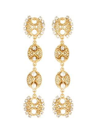 Main View - Click To Enlarge - ROSANTICA - 'Tarocchi' faux pearl crystal drop earrings