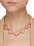 Figure View - Click To Enlarge - ROSANTICA - 'Solitario' rose quartz chandellier earrings