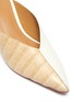 Detail View - Click To Enlarge - MERCEDES CASTILLO - 'Tayten' bi colour croc embossed leather mules
