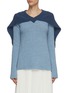 Main View - Click To Enlarge - JW ANDERSON - Cape detail V neck rib knit sweater