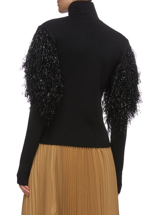 Back View - Click To Enlarge - JW ANDERSON - Frill sleeve turtleneck sweater