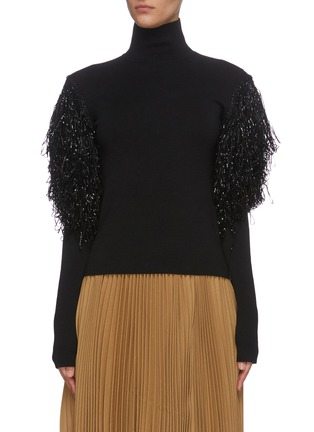 Main View - Click To Enlarge - JW ANDERSON - Frill sleeve turtleneck sweater