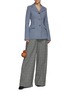 Figure View - Click To Enlarge - JW ANDERSON - Fit waist check elongated blazer