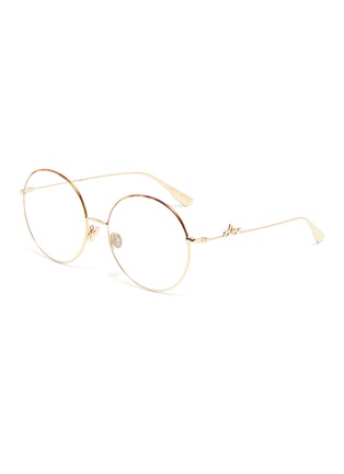 Main View - Click To Enlarge - DIOR - Round metal frame optical glasses