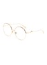 Main View - Click To Enlarge - DIOR - Round metal frame optical glasses