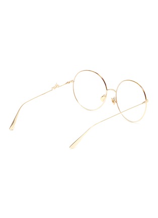 Figure View - Click To Enlarge - DIOR - Round metal frame optical glasses