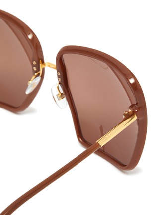 Detail View - Click To Enlarge - FENDI - Oversized square acetate frame sunglasses