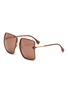 Main View - Click To Enlarge - FENDI - Oversized square acetate frame sunglasses