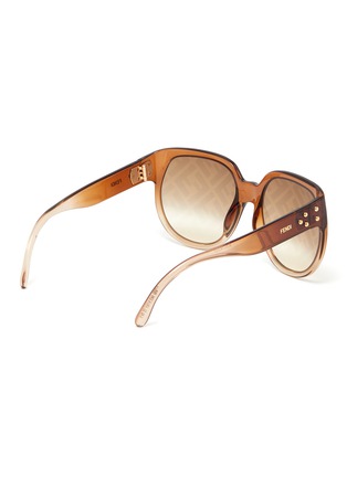 Figure View - Click To Enlarge - FENDI - Optyl round clear acetate frame sunglasses