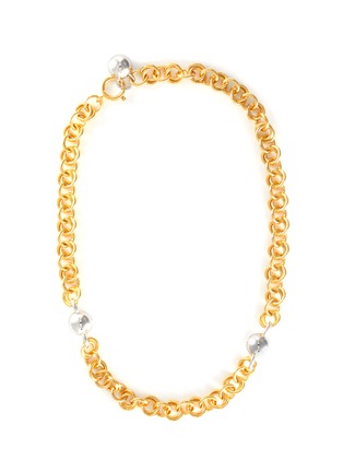 Main View - Click To Enlarge Main View - Click To Enlarge - NÚMBERING - 18k gold and platinum plated chain necklace