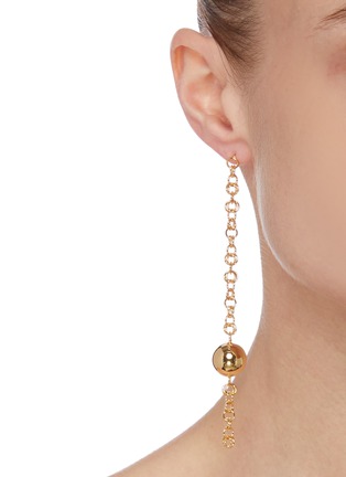 Figure View - Click To Enlarge - NUMBERING - 18k gold plated chain earring