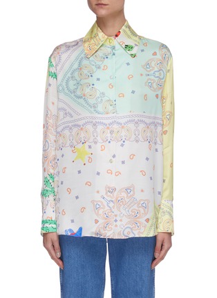 Main View - Click To Enlarge - MIRA MIKATI - Bandana print fluid blouse