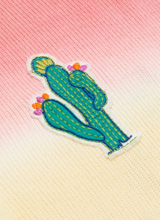  - MIRA MIKATI - Cactus embroidered hand dyed ombre knit sweater