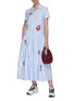 Figure View - Click To Enlarge - MIRA MIKATI - Graphic embroidered shirtdress