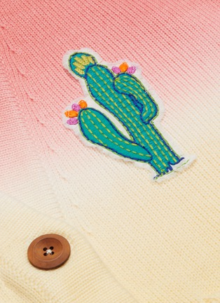  - MIRA MIKATI - Cactus embroidered hand dyed ombre knit cardigan