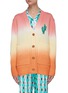 Main View - Click To Enlarge - MIRA MIKATI - Cactus embroidered hand dyed ombre knit cardigan