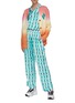 Figure View - Click To Enlarge - MIRA MIKATI - Cactus embroidered hand dyed ombre knit cardigan