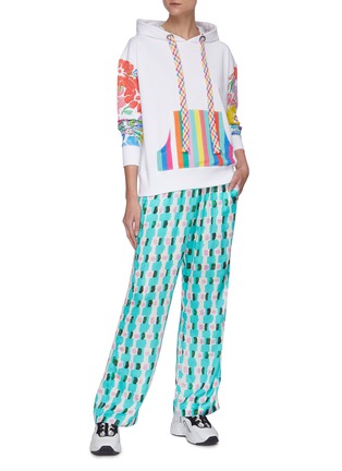 Figure View - Click To Enlarge - MIRA MIKATI - Rainbow floral print hoodie