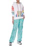 Figure View - Click To Enlarge - MIRA MIKATI - Rainbow floral print hoodie