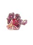 Detail View - Click To Enlarge - ANABELA CHAN - Ruby Peony Butterfly' gemstone 18k rose gold rhodium vermeil ring