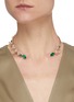 Figure View - Click To Enlarge - ANABELA CHAN - Butterfly Emerald' gemstone 18k rose gold vermeil collar choker