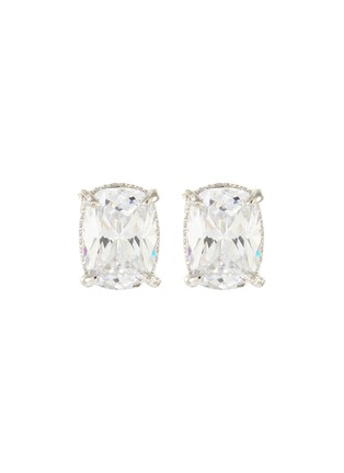 Main View - Click To Enlarge - ANABELA CHAN - Diamond 18k white gold cushion wing stud earrings