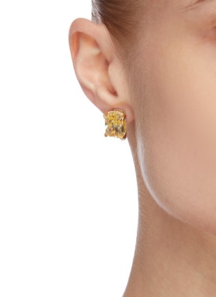 Figure View - Click To Enlarge - ANABELA CHAN - Canary wing' gemstone stud earrings