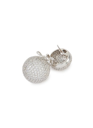Detail View - Click To Enlarge - ANABELA CHAN - Diamond 18k white gold rhodium vermeil detachable bauble earrings