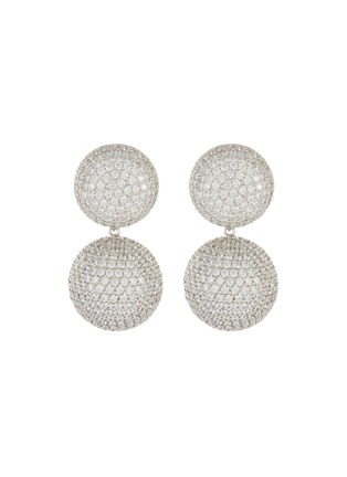 Main View - Click To Enlarge - ANABELA CHAN - Diamond 18k white gold rhodium vermeil detachable bauble earrings