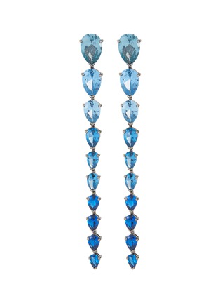 Main View - Click To Enlarge - ANABELA CHAN - Aqua Nova' gemstone 18k white gold rhodium vermeil drop earrings