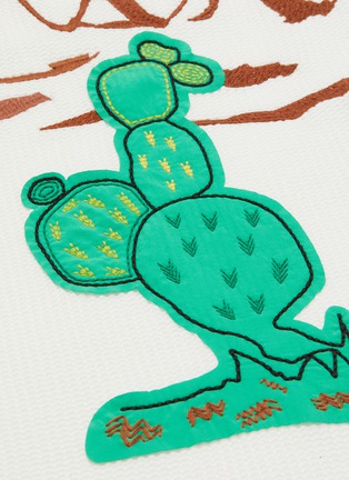  - MIRA MIKATI - Embroidered cactus waffle knit T-shirt