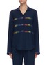 Main View - Click To Enlarge - MIRA MIKATI - Swarovski Rhinestone Embellished Pyjama Top