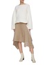 Figure View - Click To Enlarge - THE ROW - 'AVRIL' Asymmetric Tassel Midi Cashmere Blend Skirt