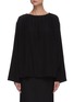 Main View - Click To Enlarge - THE ROW - 'Campo' gathered neck flare sleeve silk blouse
